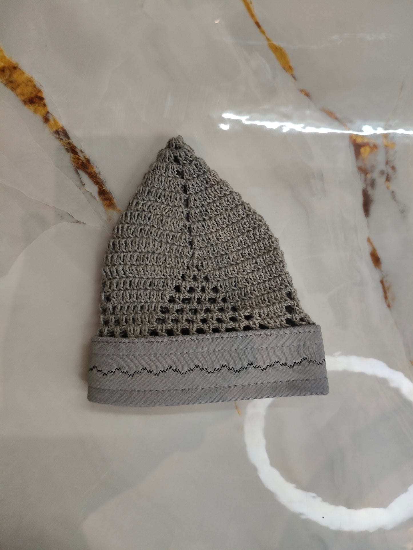 Dimashq Kufi Cap light Grey