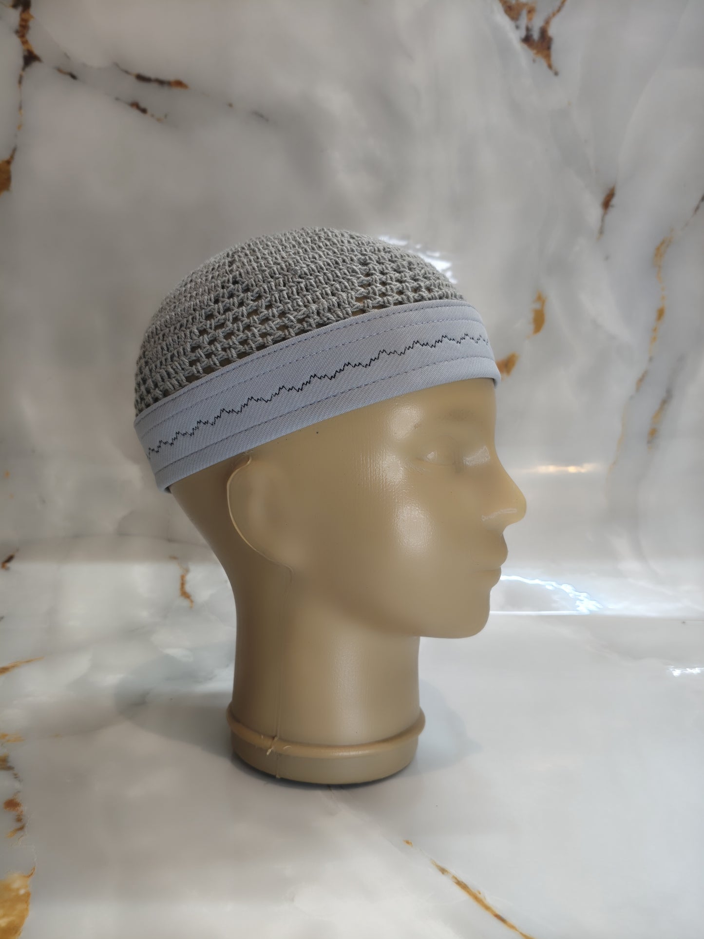 Dimashq Kufi Cap light Grey