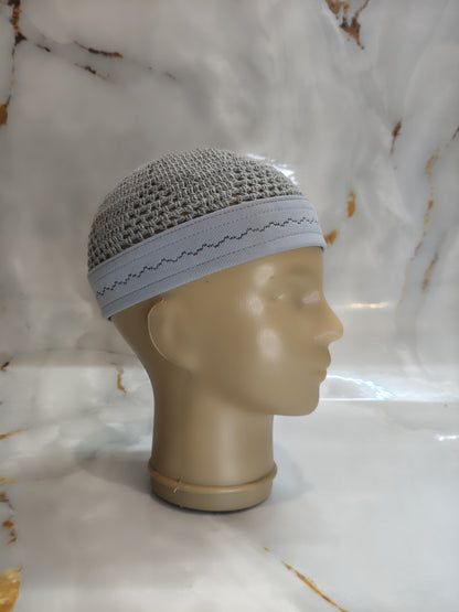 Dimashq Kufi Cap light Grey