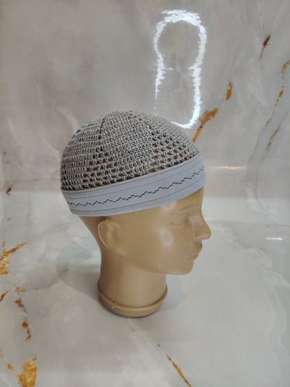 Dimashq Kufi Cap light Grey