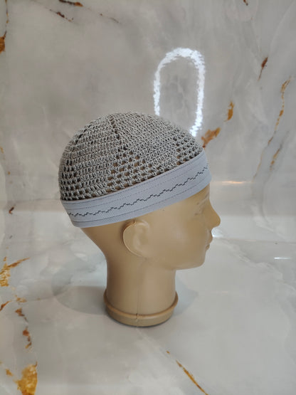 Dimashq Kufi Cap light Grey