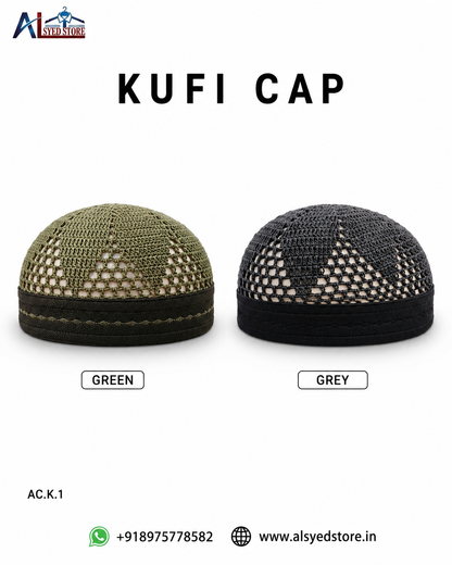 Premium Kufi Cap Bundle – Muslim Prayer Cap & Namaz Topi