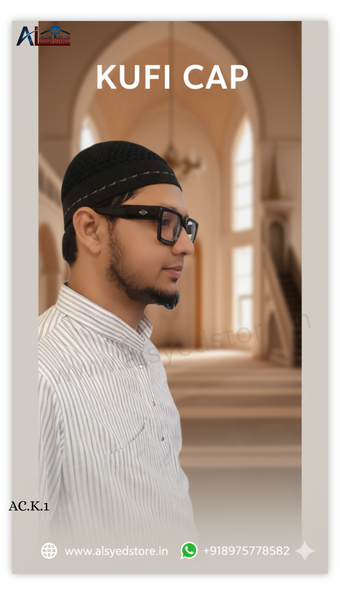 KUFI CAP BLACK